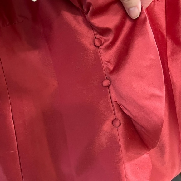 Nina Mclemore Silk Dupioni Ruffle Suzanne - Size 12 - NWT - Picture 9 of 11